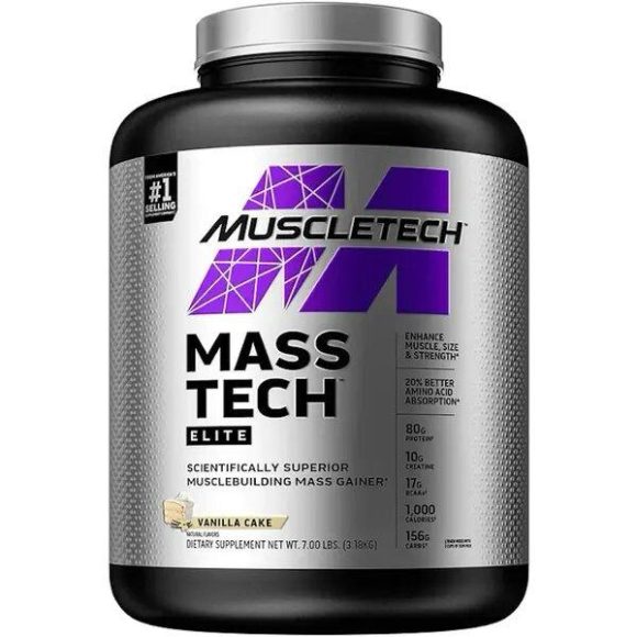 MUSCLETECH MASS TECH ELITE, VANILLA CAKE, (2.72 KG)